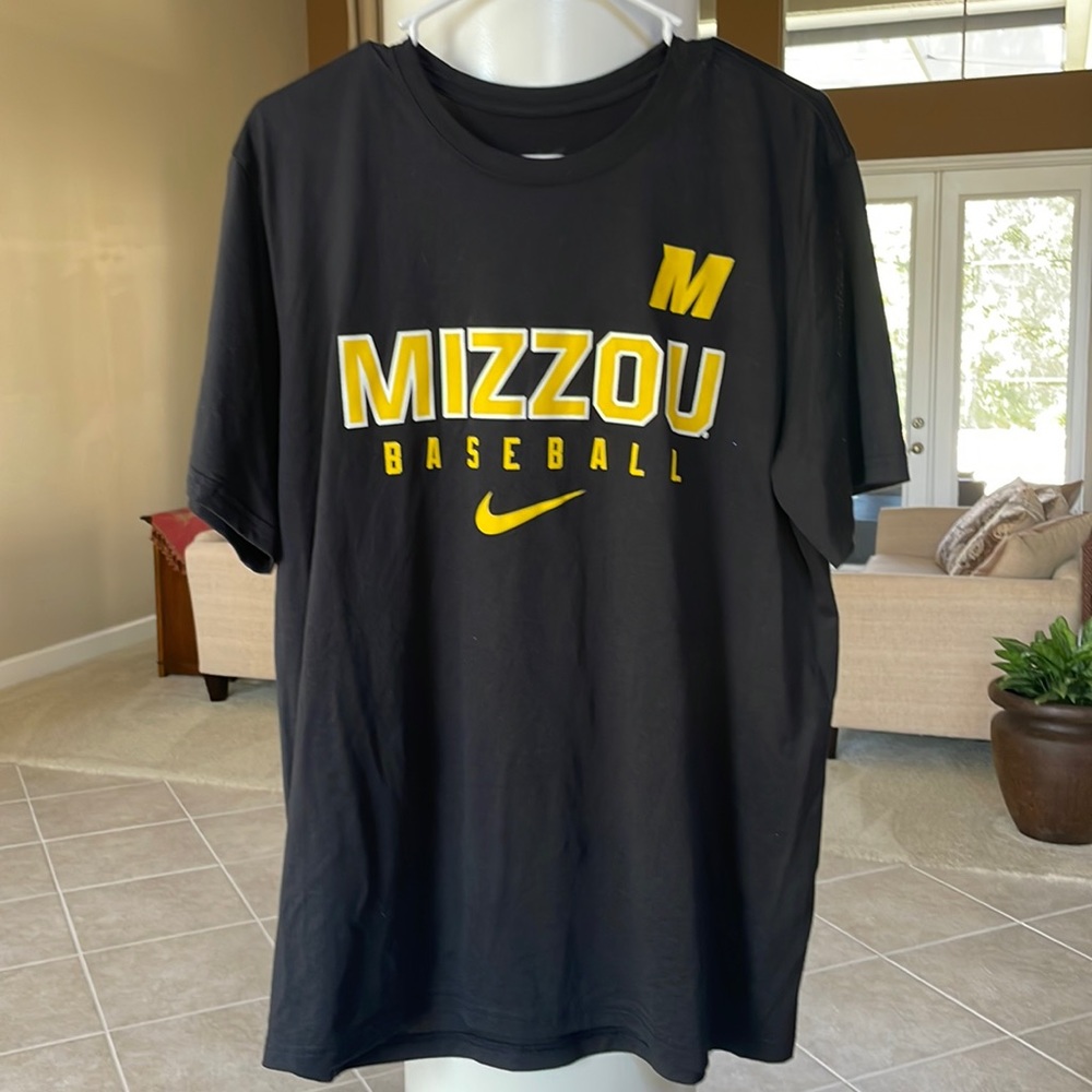 Nike, Mizzou, Missouri, baseball, Mens shirt, Dri-Fit, XL, 100% polyester